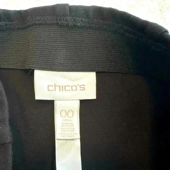 Chico’s Classic Ankle Black Pants Stretch Size 00 US Size 4 Small Petite - Picture 4 of 8